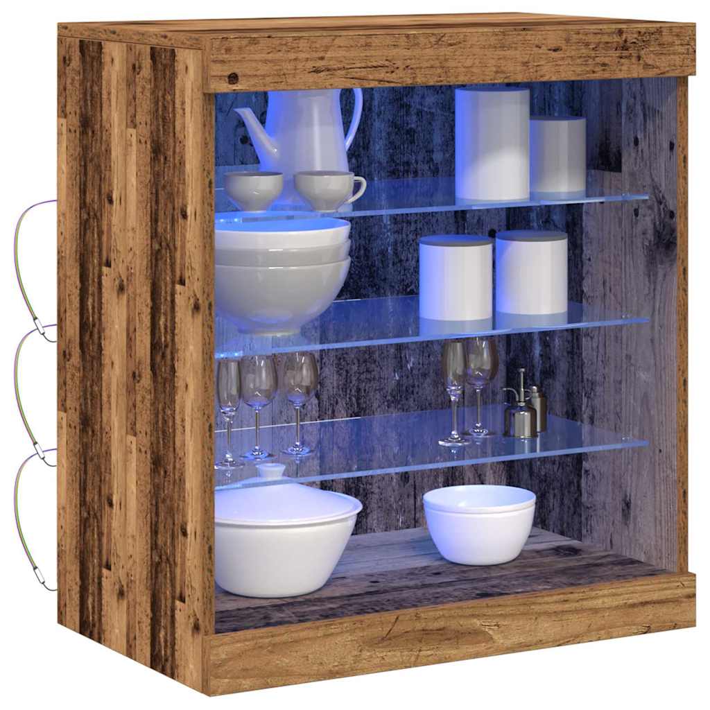 Buffet LED Bois ancien 60,5 x 37 x 67 cm Bois d'ingénierie - XIOS