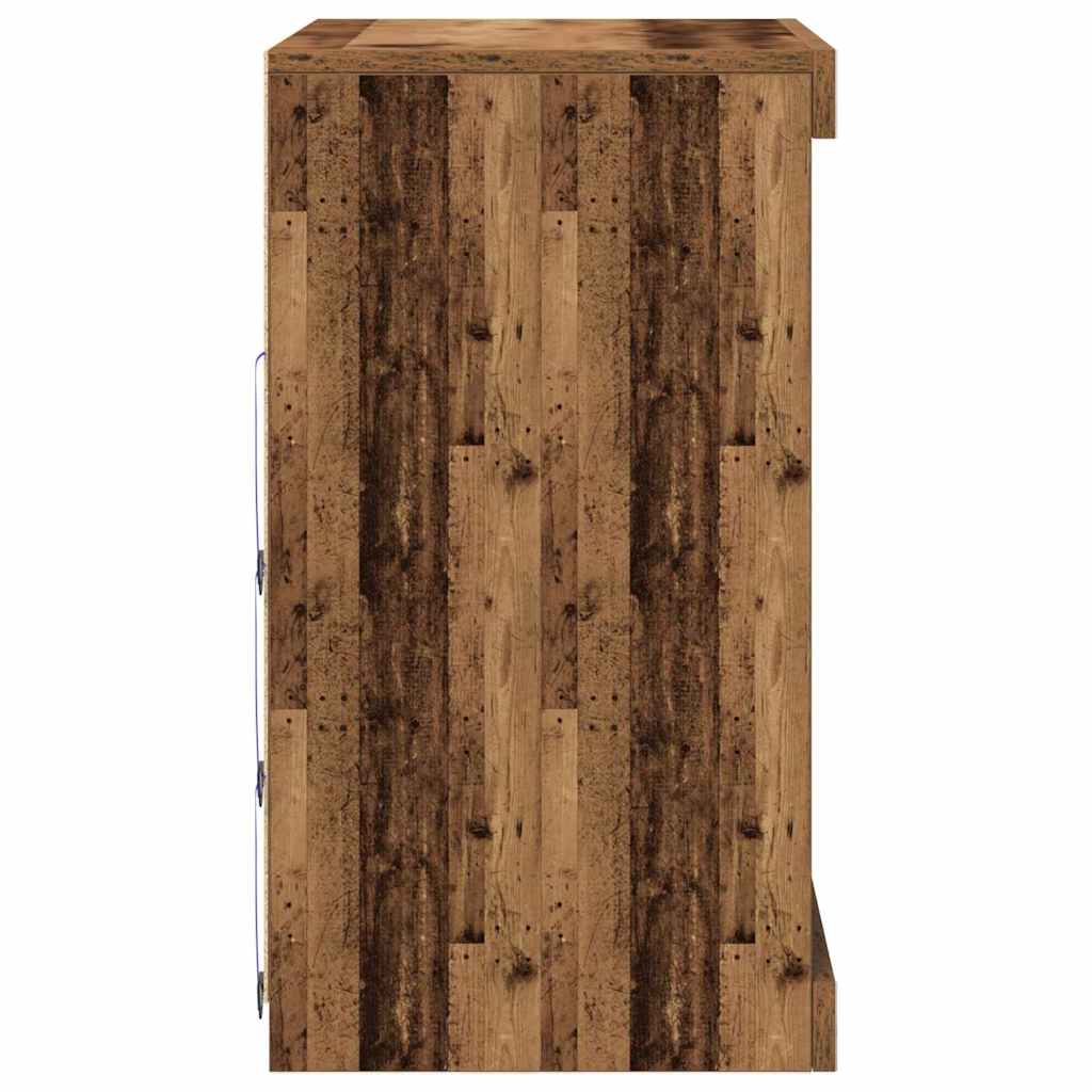 Buffet LED Bois ancien 60,5 x 37 x 67 cm Bois d'ingénierie - XIOS