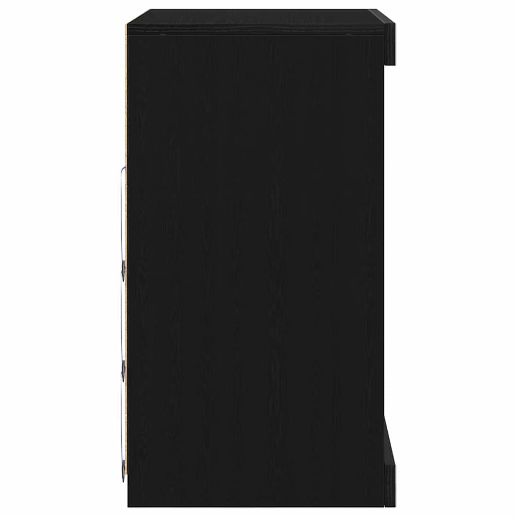 Buffet LED Chêne noir 60,5 x 37 x 67 cm Bois d'ingénierie - XIOS