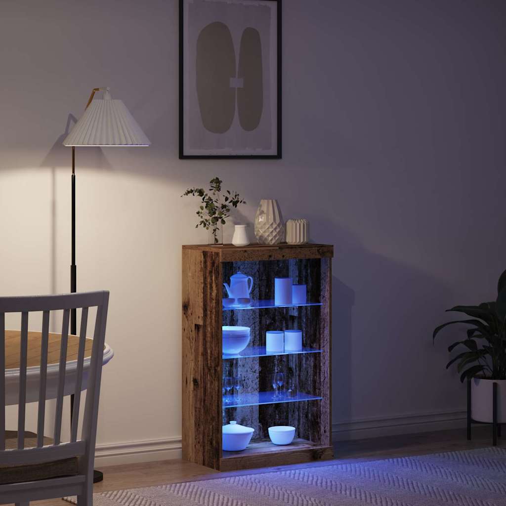 Buffet LED Bois ancien 60,5 x 37 x 100 cm Bois d'ingénierie - XIOS