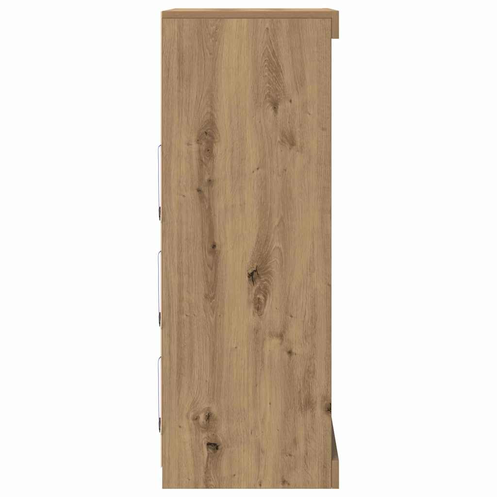 Buffet LED Chêne artisanal 60,5 x 37 x 100 cm Bois d'ingénierie - XIOS