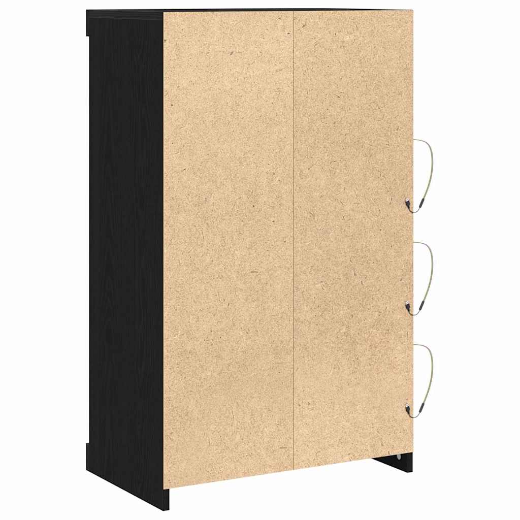 Buffet LED Chêne noir 60,5 x 37 x 100 cm Bois d'ingénierie - XIOS