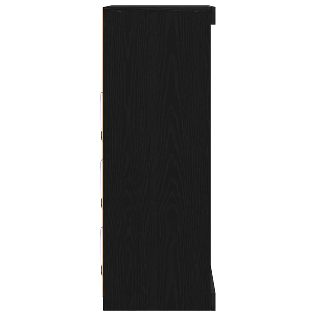 Buffet LED Chêne noir 60,5 x 37 x 100 cm Bois d'ingénierie - XIOS