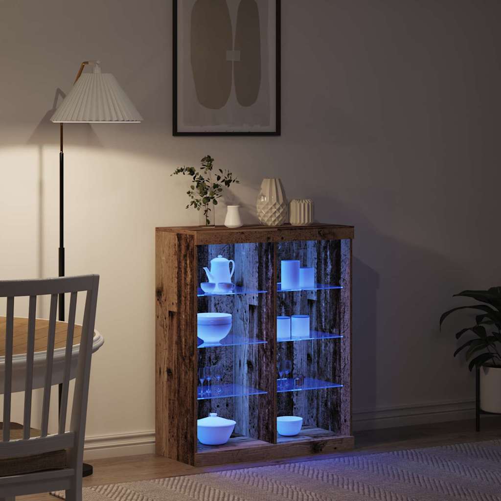 Buffet LED Bois ancien 41 x 37 x 100 cm Bois d'ingénierie - XIOS