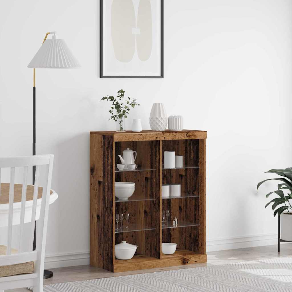 Buffet LED Bois ancien 41 x 37 x 100 cm Bois d'ingénierie - XIOS