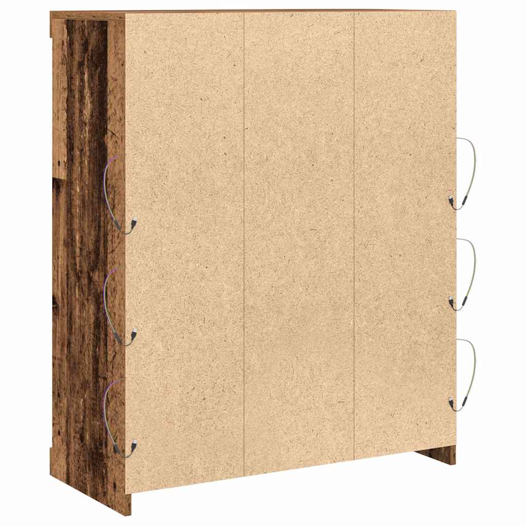 Buffet LED Bois ancien 41 x 37 x 100 cm Bois d'ingénierie - XIOS