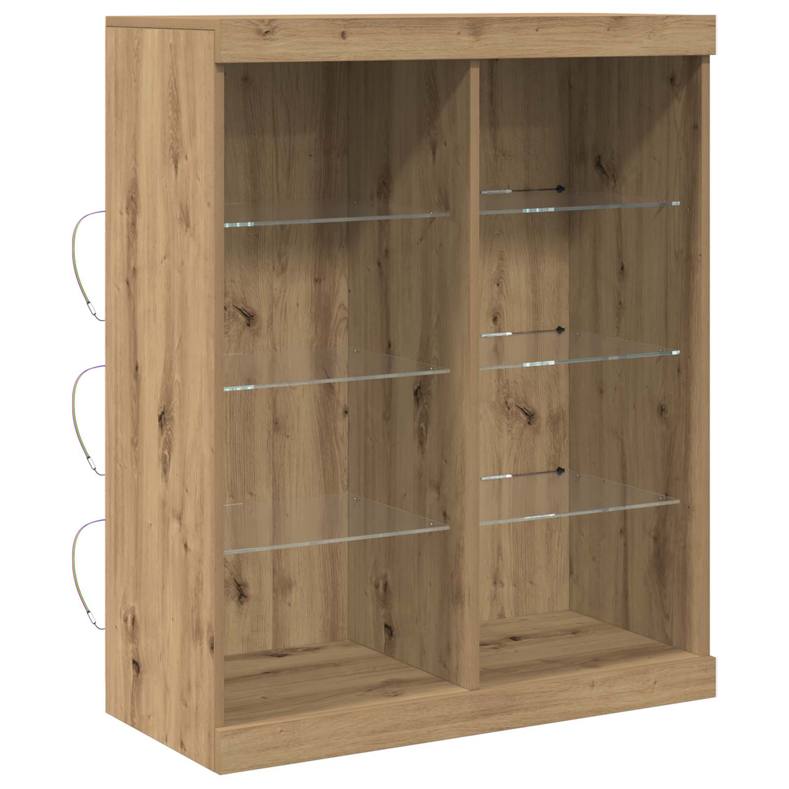 Buffet LED Chêne artisanal 41 x 37 x 100 cm Bois d'ingénierie - XIOS