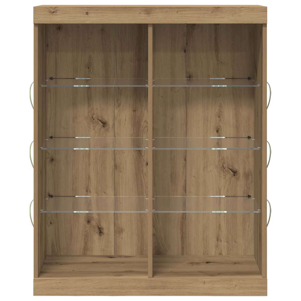 Buffet LED Chêne artisanal 41 x 37 x 100 cm Bois d'ingénierie - XIOS