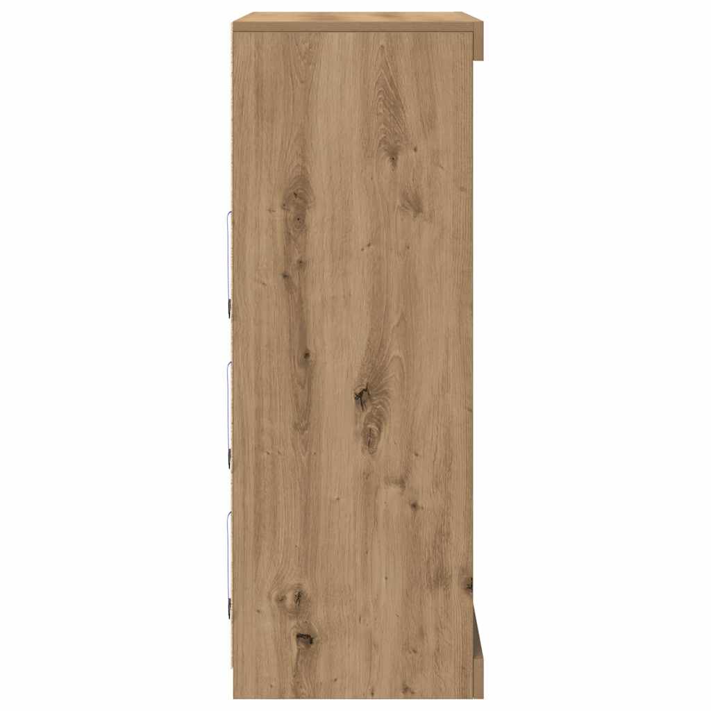 Buffet LED Chêne artisanal 41 x 37 x 100 cm Bois d'ingénierie - XIOS