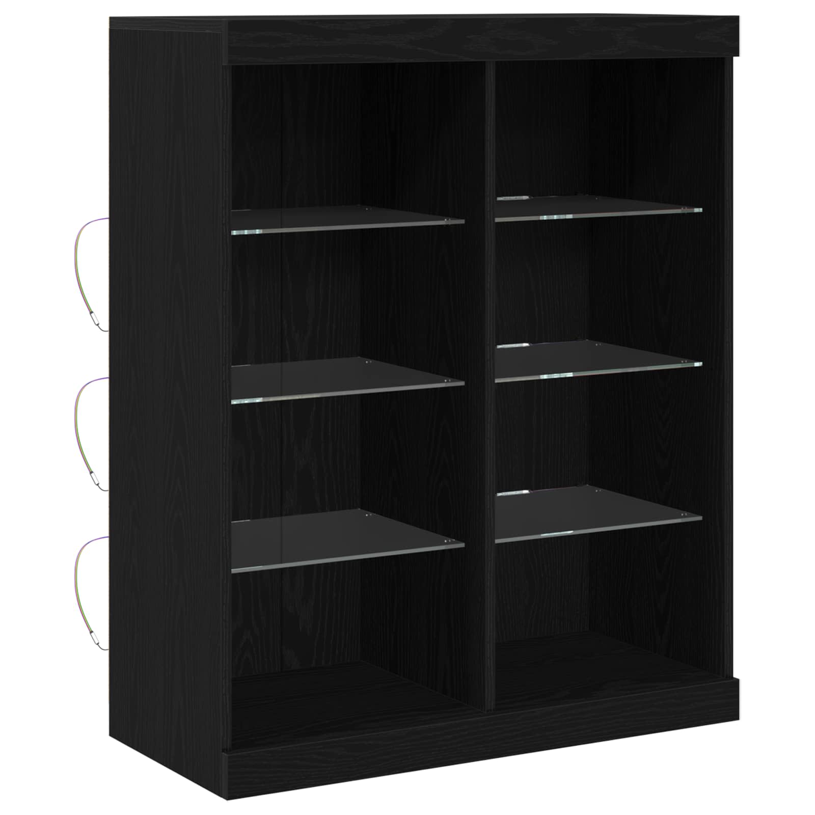 Buffet LED Chêne noir 41 x 37 x 100 cm Bois d'ingénierie - XIOS