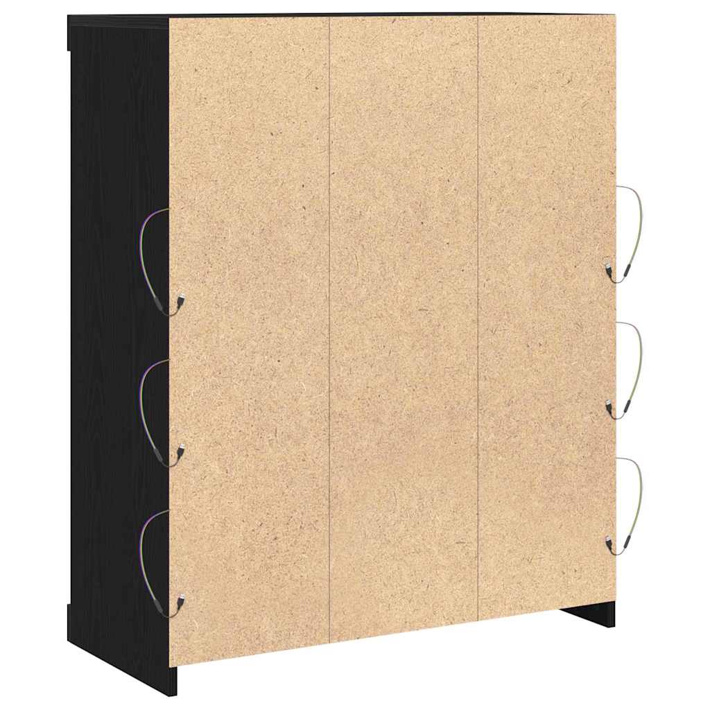 Buffet LED Chêne noir 41 x 37 x 100 cm Bois d'ingénierie - XIOS