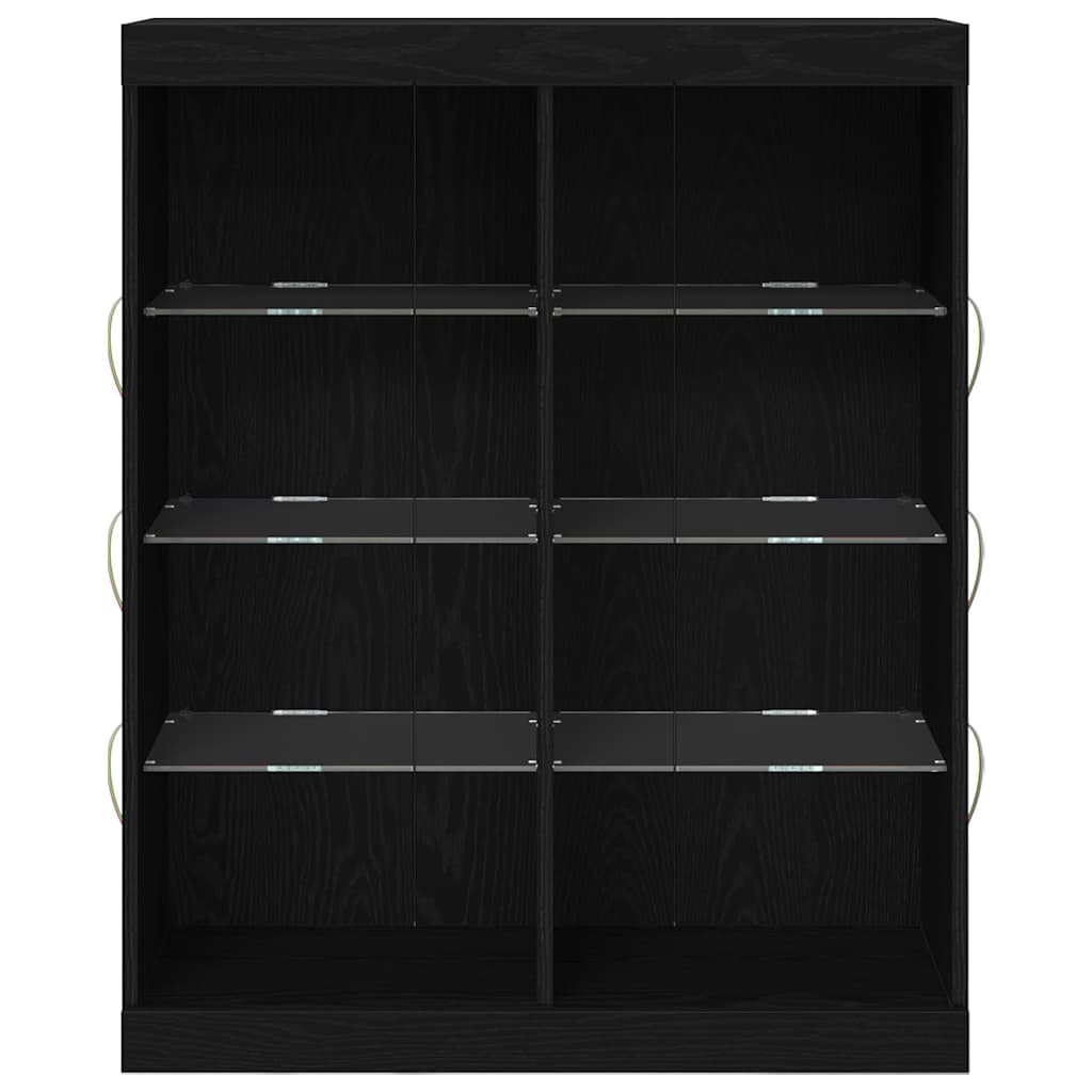 Buffet LED Chêne noir 41 x 37 x 100 cm Bois d'ingénierie - XIOS