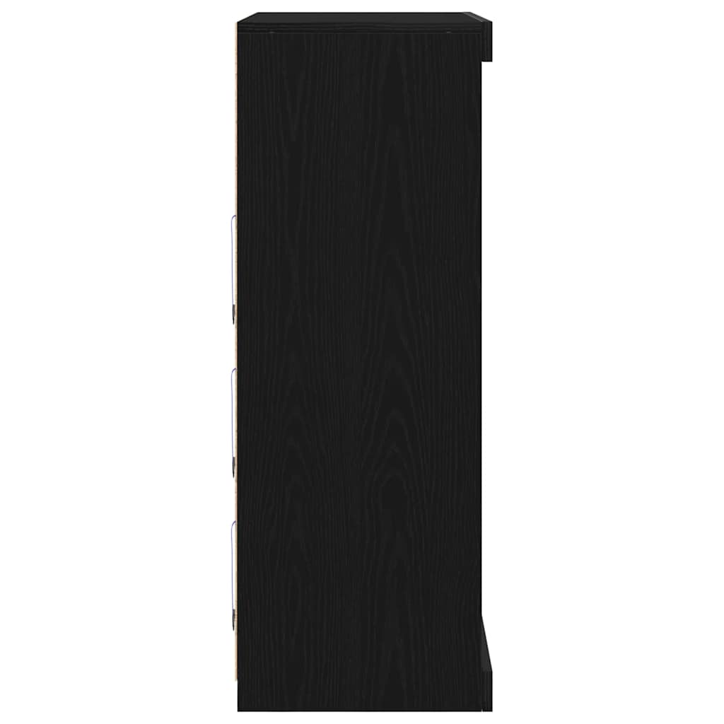 Buffet LED Chêne noir 41 x 37 x 100 cm Bois d'ingénierie - XIOS