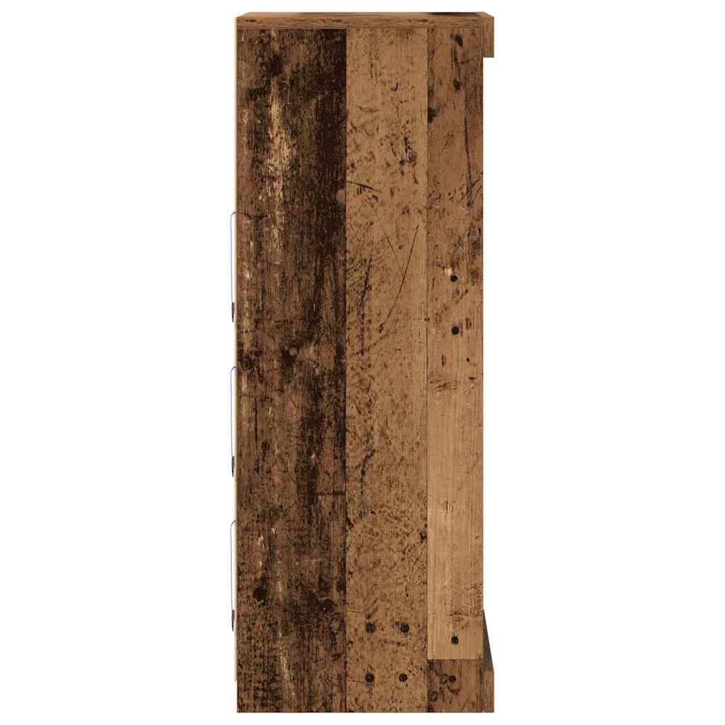 Buffet LED Bois ancien 41 x 37 x 100 cm Bois d'ingénierie - XIOS