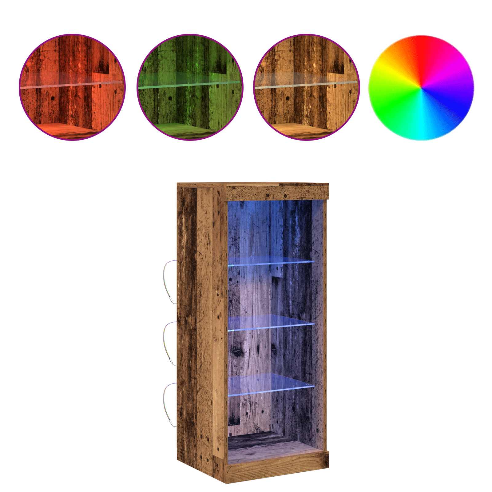 Buffet LED Bois ancien 41 x 37 x 100 cm Bois d'ingénierie - XIOS