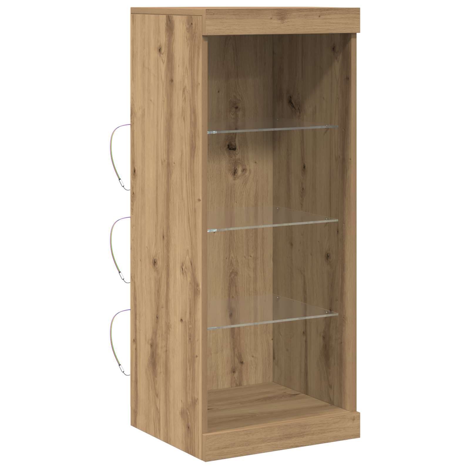 Buffet LED Chêne artisanal 41 x 37 x 100 cm Bois d'ingénierie - XIOS