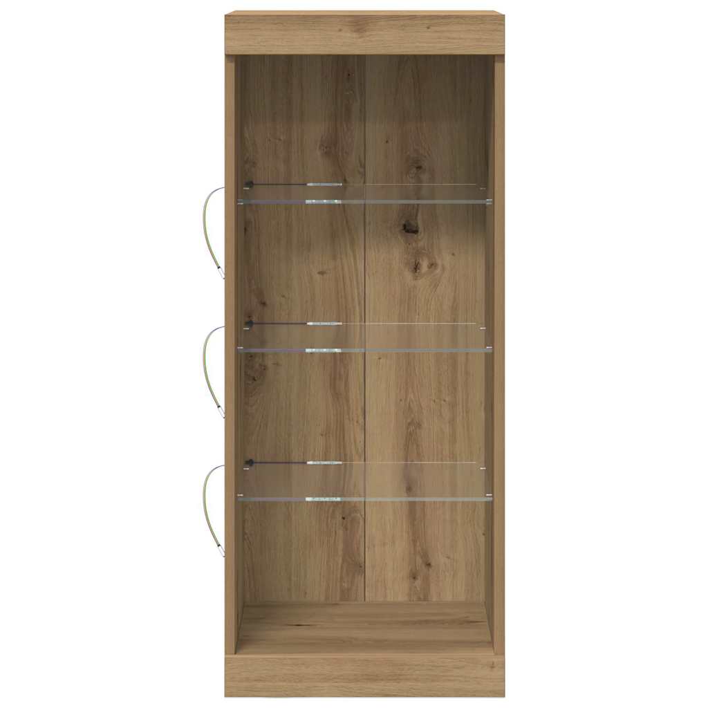 Buffet LED Chêne artisanal 41 x 37 x 100 cm Bois d'ingénierie - XIOS
