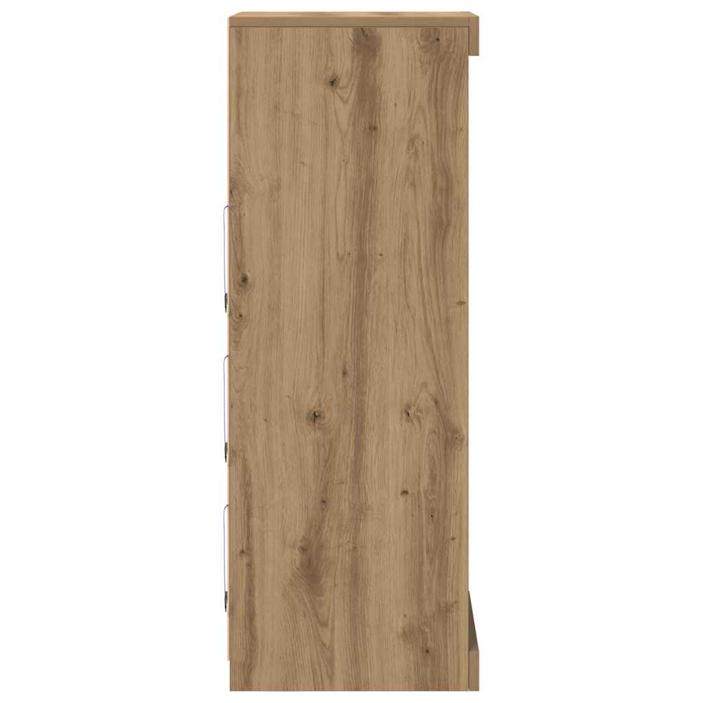 Buffet LED Chêne artisanal 41 x 37 x 100 cm Bois d'ingénierie - XIOS