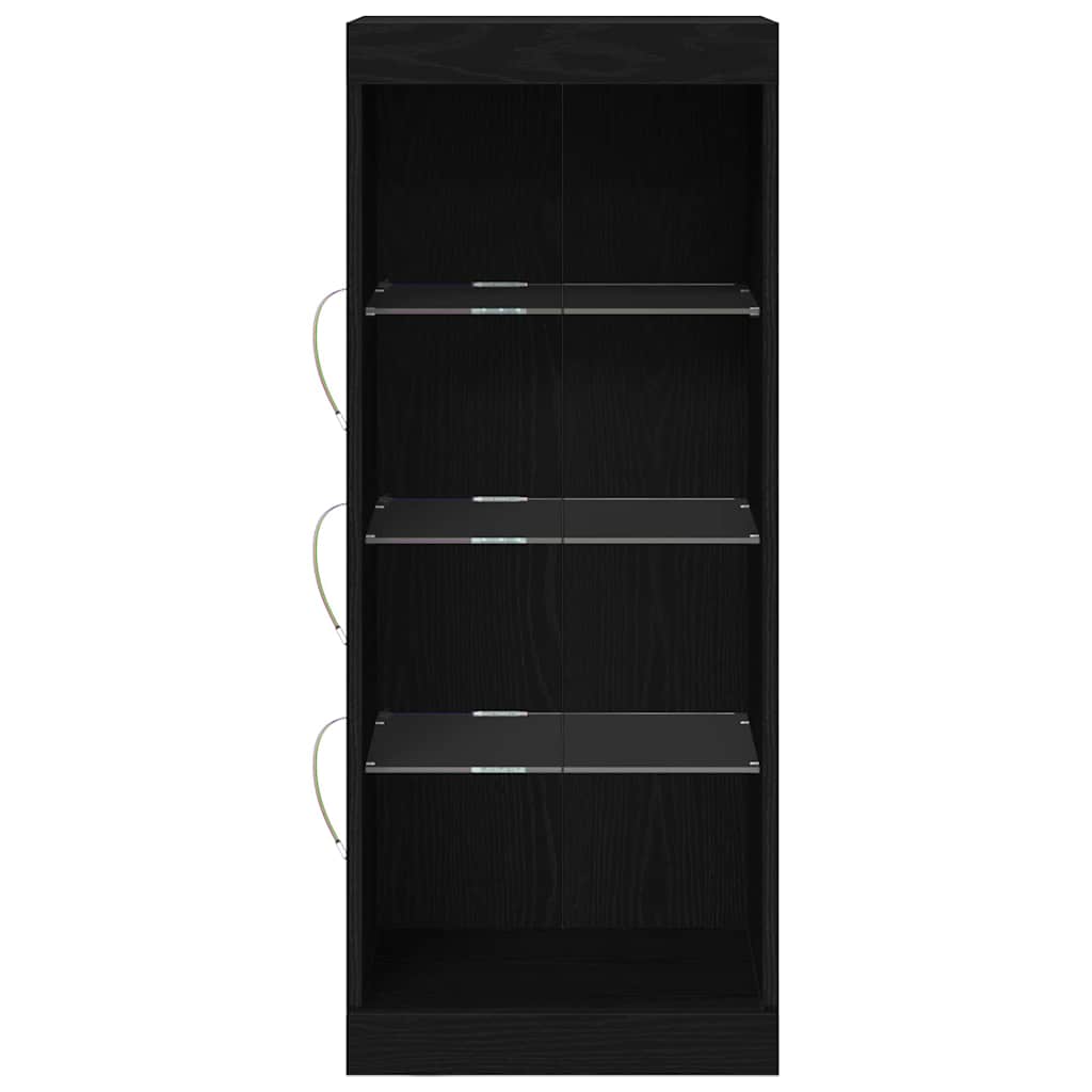 Buffet LED Chêne noir 41 x 37 x 100 cm Bois d'ingénierie - XIOS