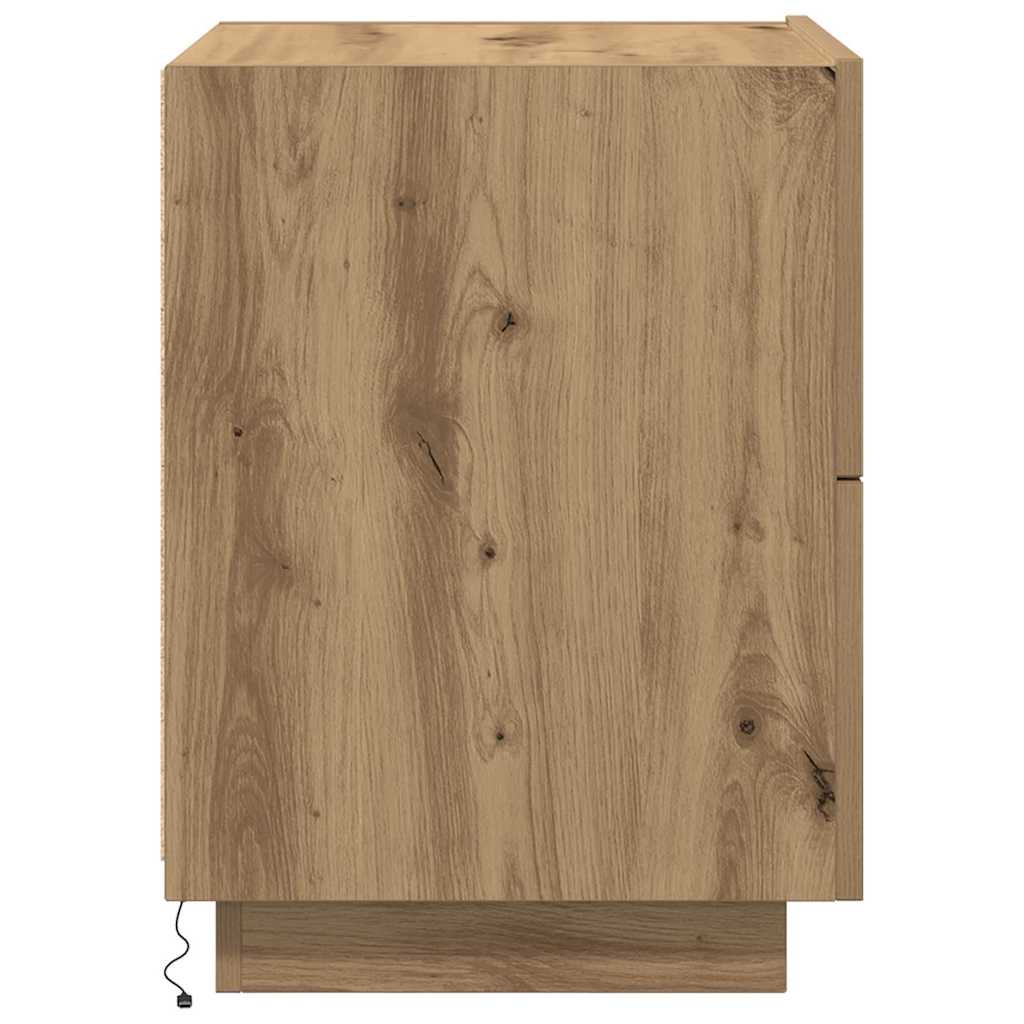 Cabinet de chevet avec 2 pcs Chêne artisanal 45 x 40 x 55 cm