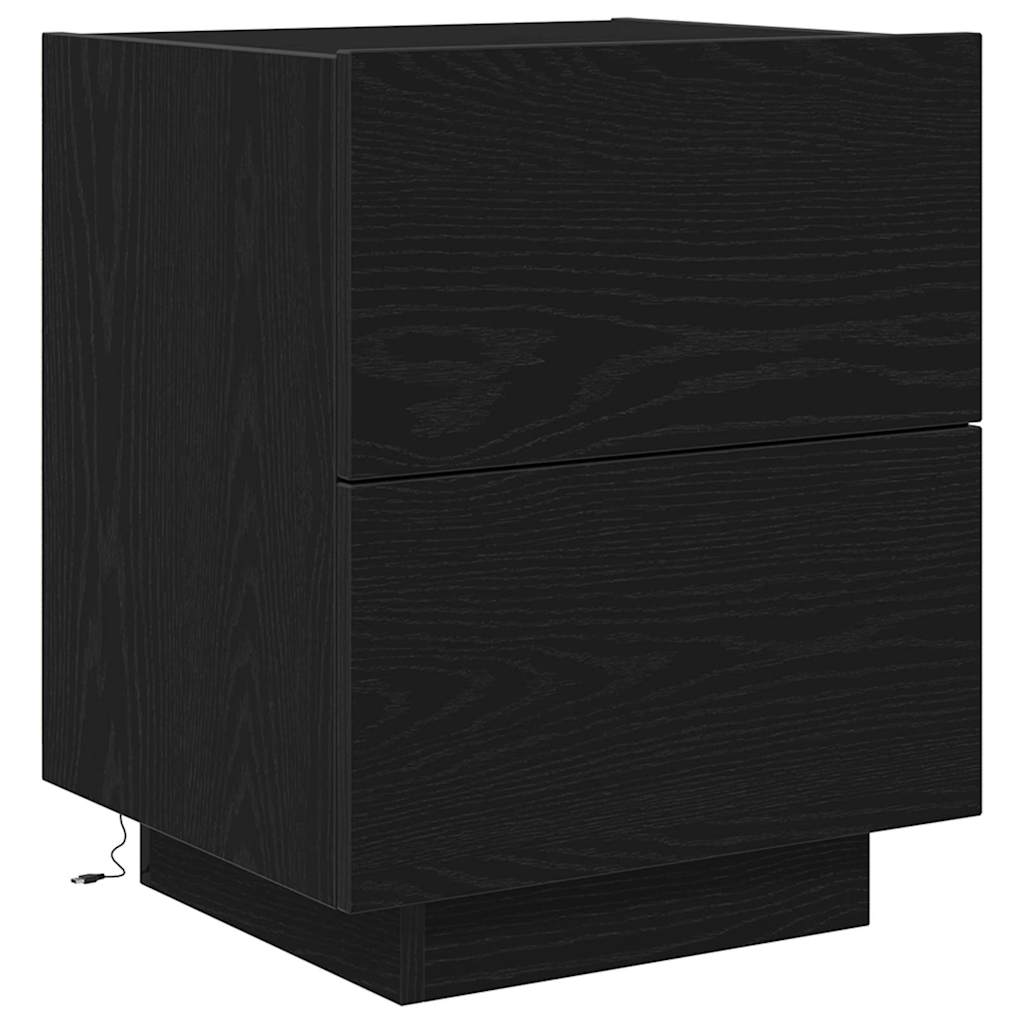 Cabinet de chevet avec tiroir 2 pcs Chêne noir 45 x 40 x 55 cm - XIOS