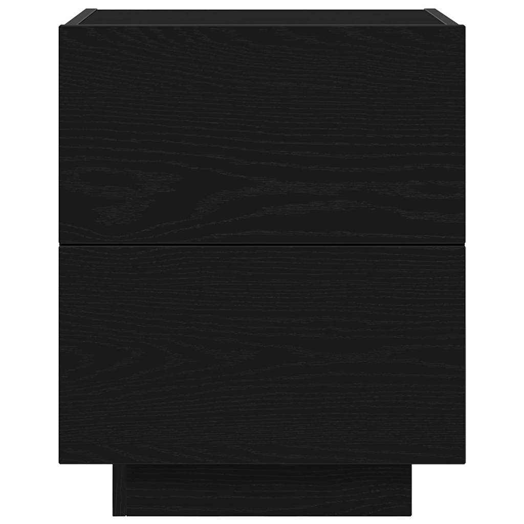 Cabinet de chevet avec tiroir 2 pcs Chêne noir 45 x 40 x 55 cm
