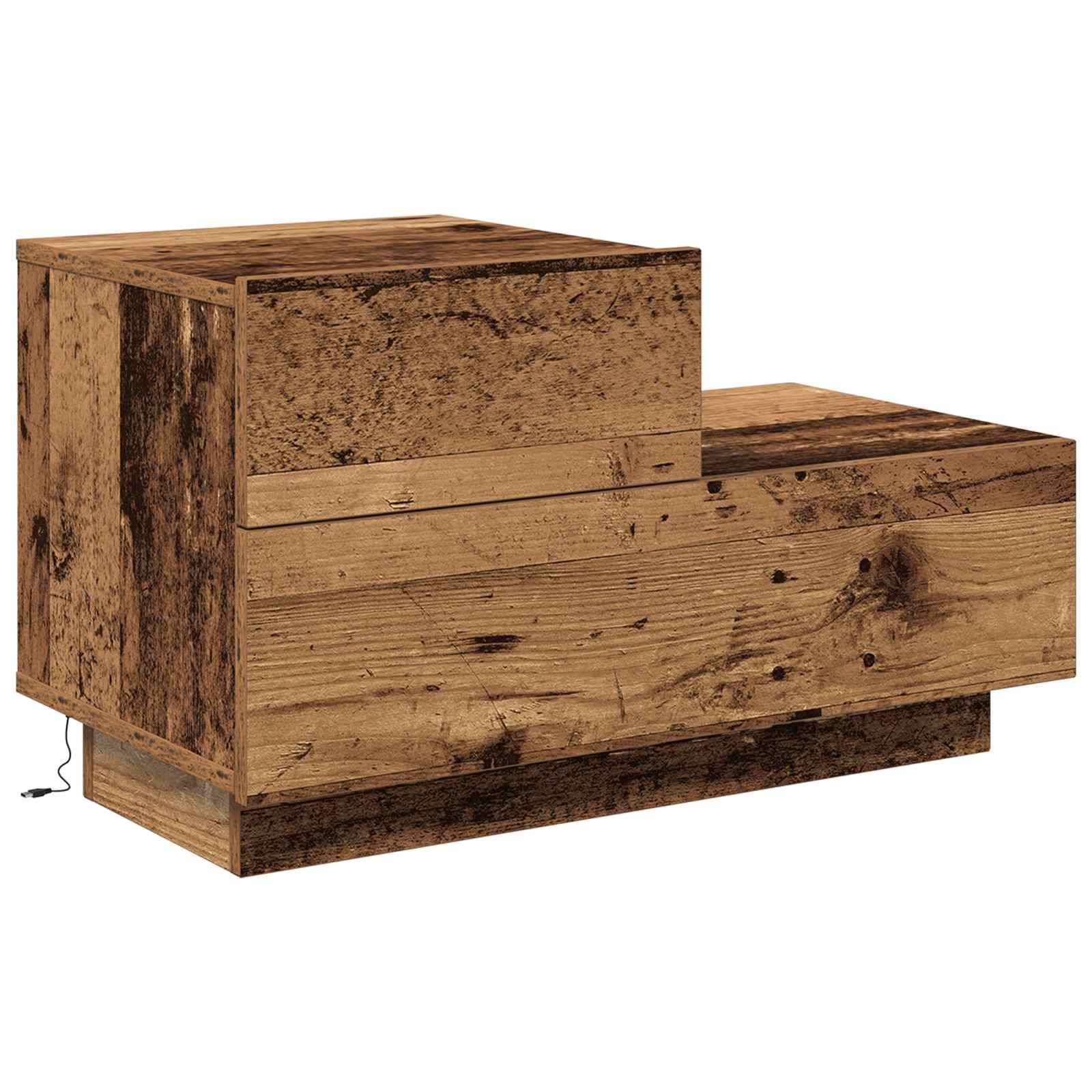 Cabinet de chevet avec tiroir Bois ancien 70 x 36 x 40,5 cm - XIOS