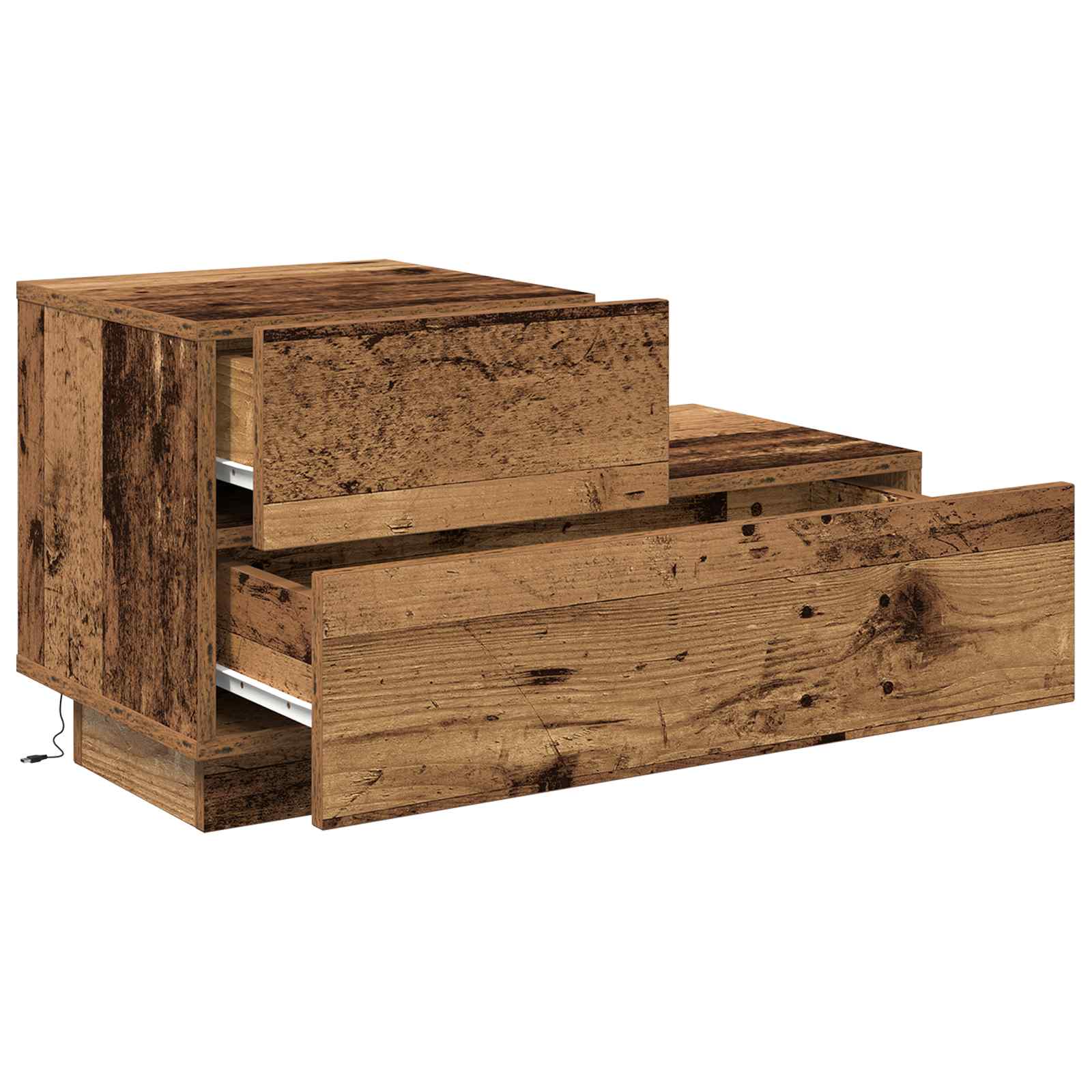 Cabinet de chevet avec tiroir Bois ancien 70 x 36 x 40,5 cm - XIOS