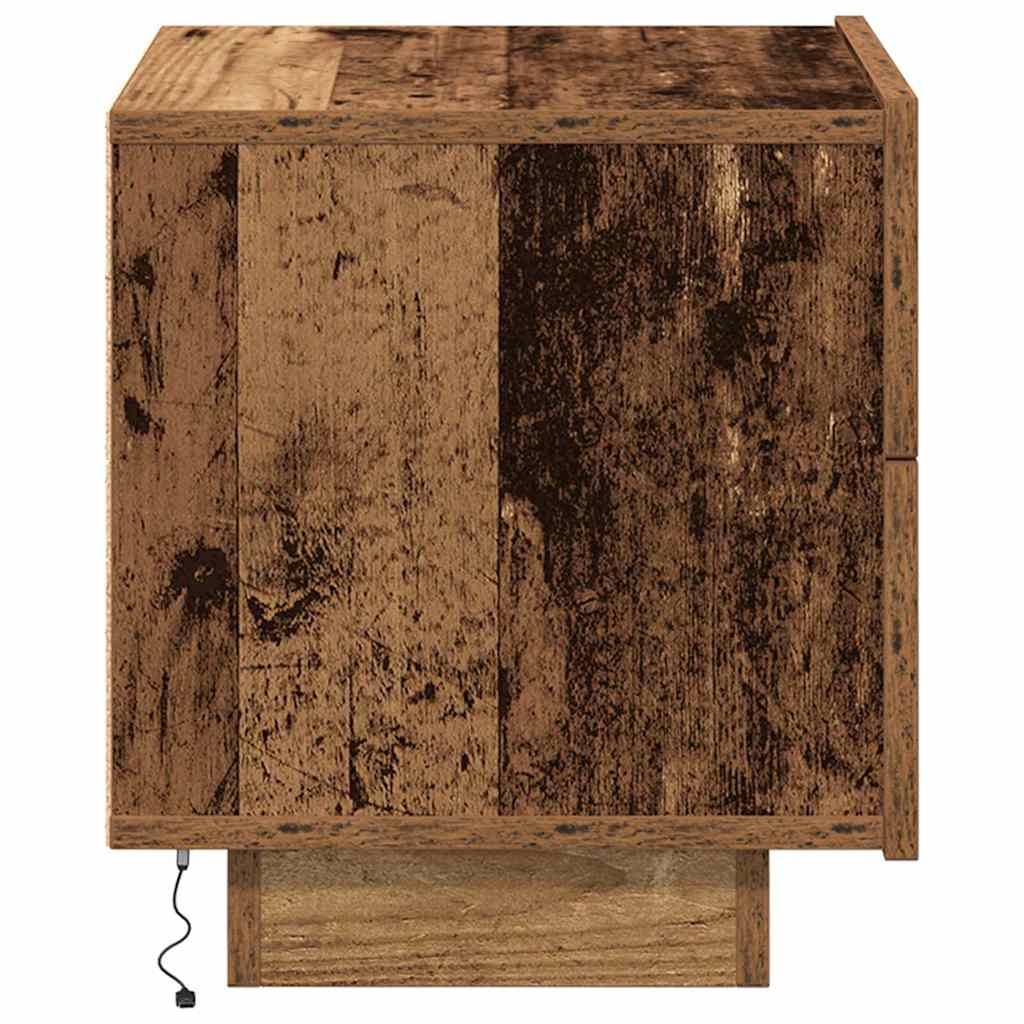 Cabinet de chevet avec tiroir Bois ancien 70 x 36 x 40,5 cm - XIOS