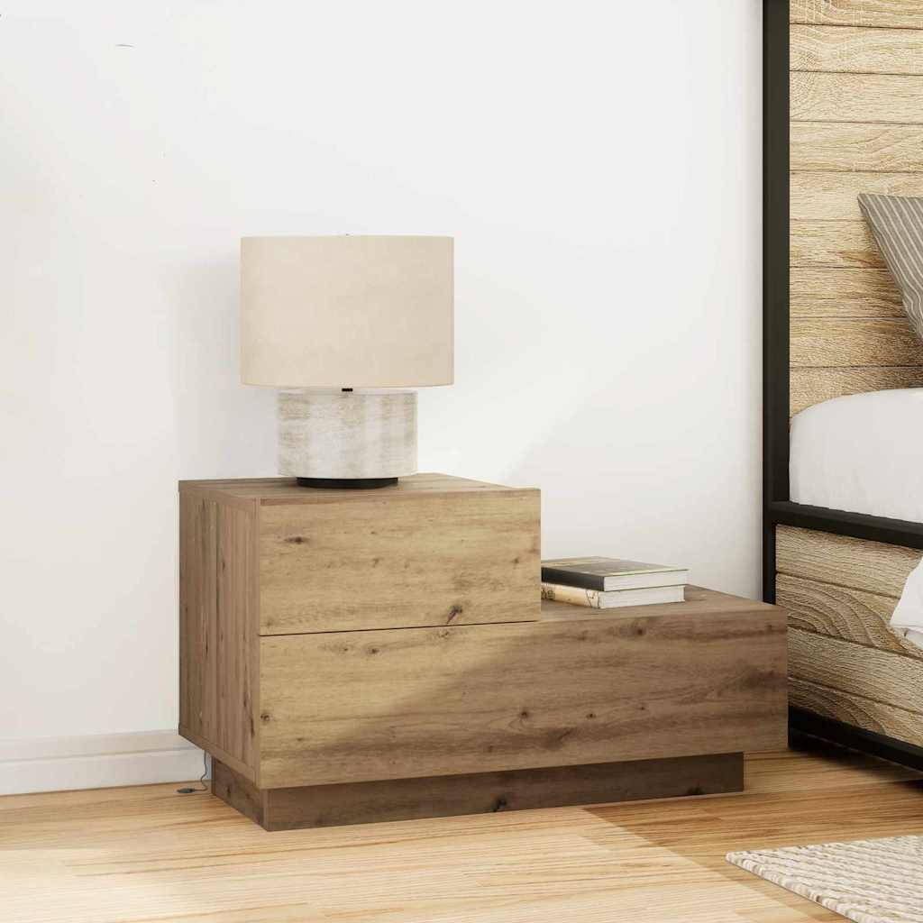 Cabinet de chevet Chêne artisanal 70 x 36 x 40,5 cm