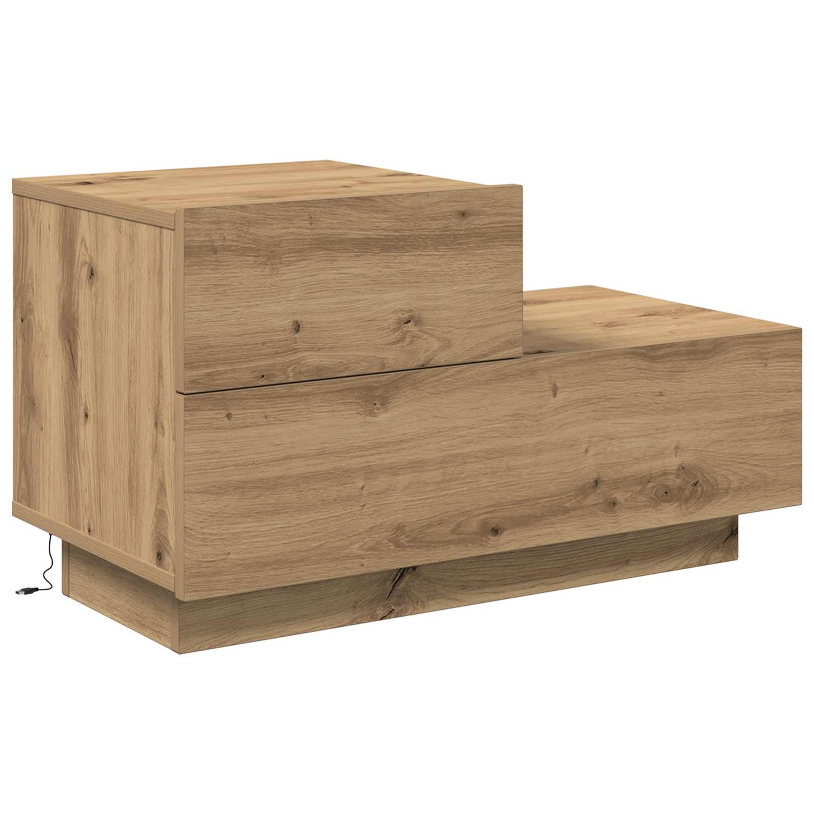 Cabinet de chevet Chêne artisanal 70 x 36 x 40,5 cm