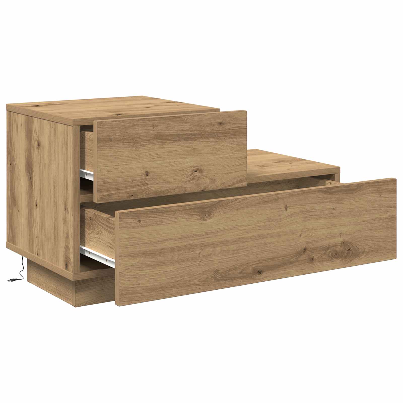 Cabinet de chevet Chêne artisanal 70 x 36 x 40,5 cm