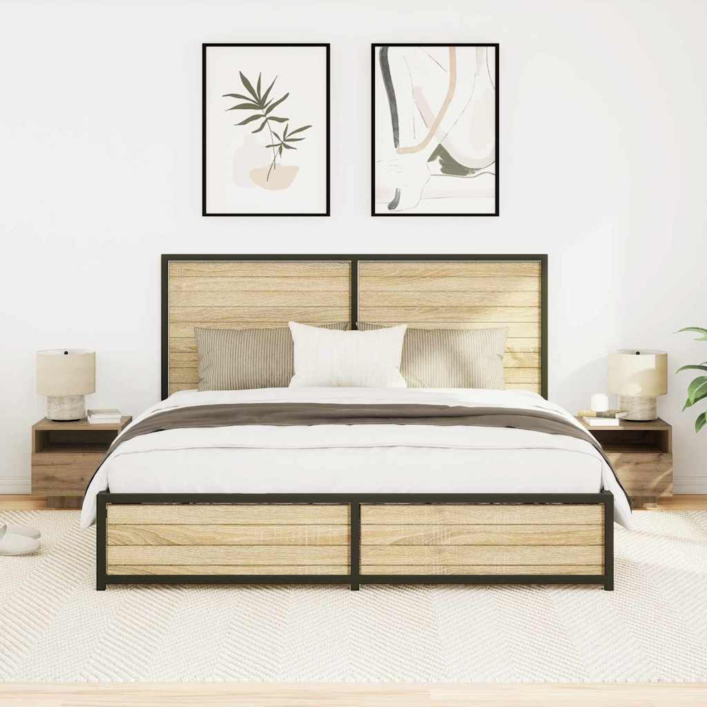 Meuble de Chevet 2 pcs chêne artisanal 40 x 39 x 37 cm