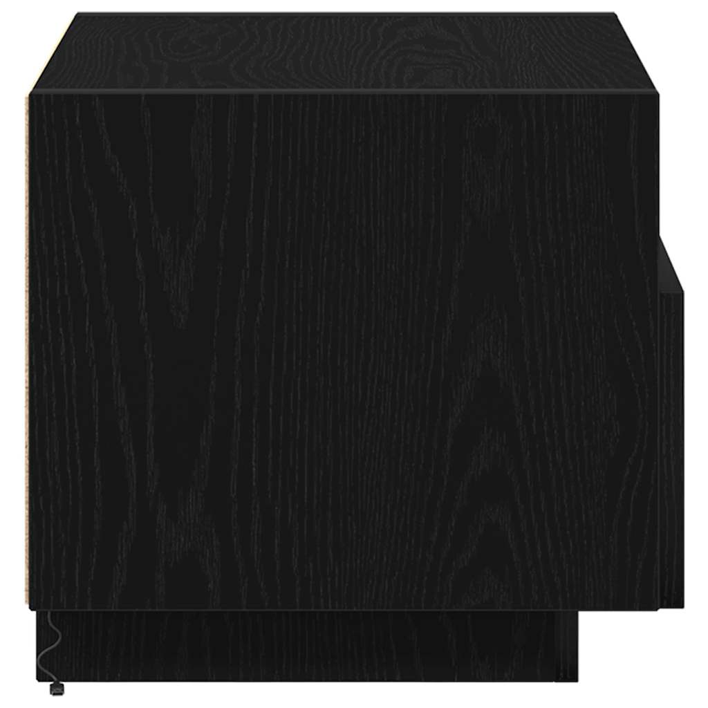 Meuble de Chevet avec tiroir 2 pcs Chêne noir 40 x 39 x 37 cm