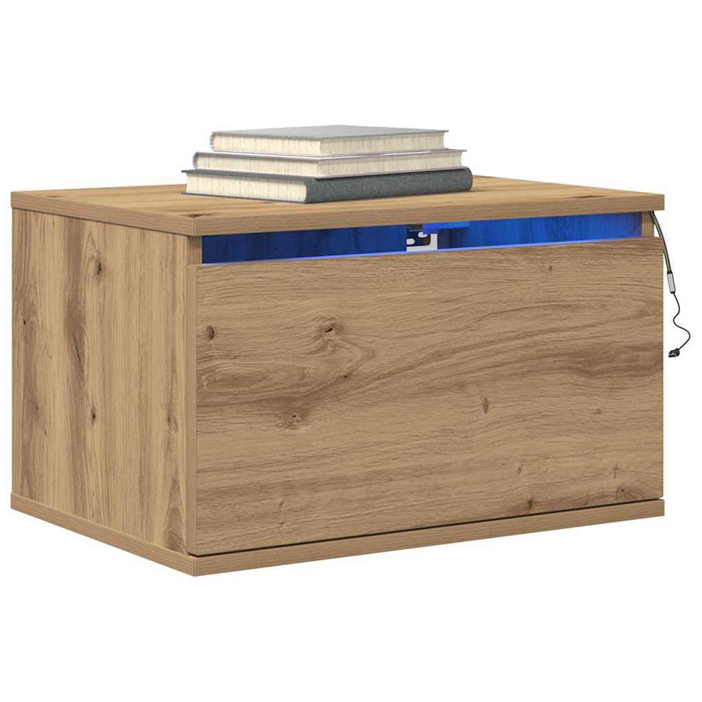 Cabinet de chevet mural 2 pcs Chêne artisanal 50 x 36 x 30 cm - XIOS