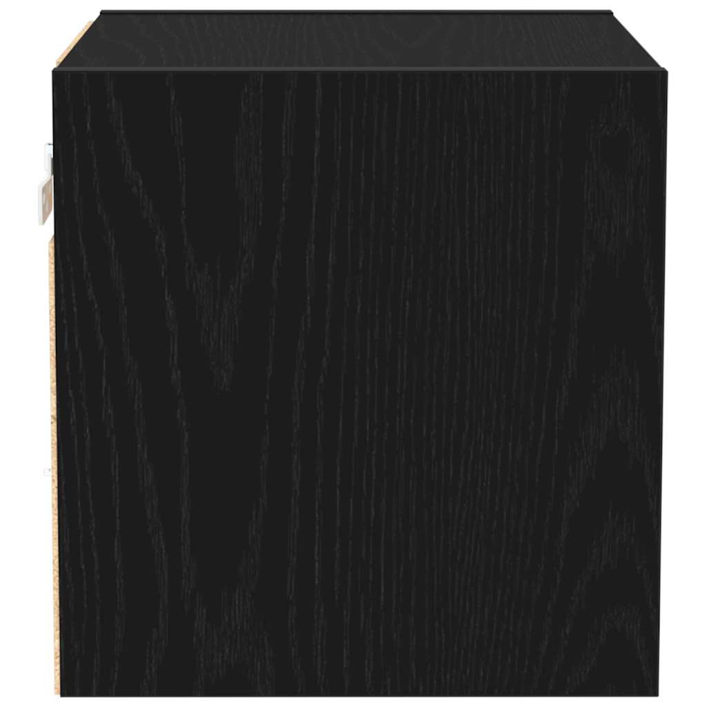 Cabinet de Chevet Murale LED avec Noir Bois d'ingénierie - XIOS