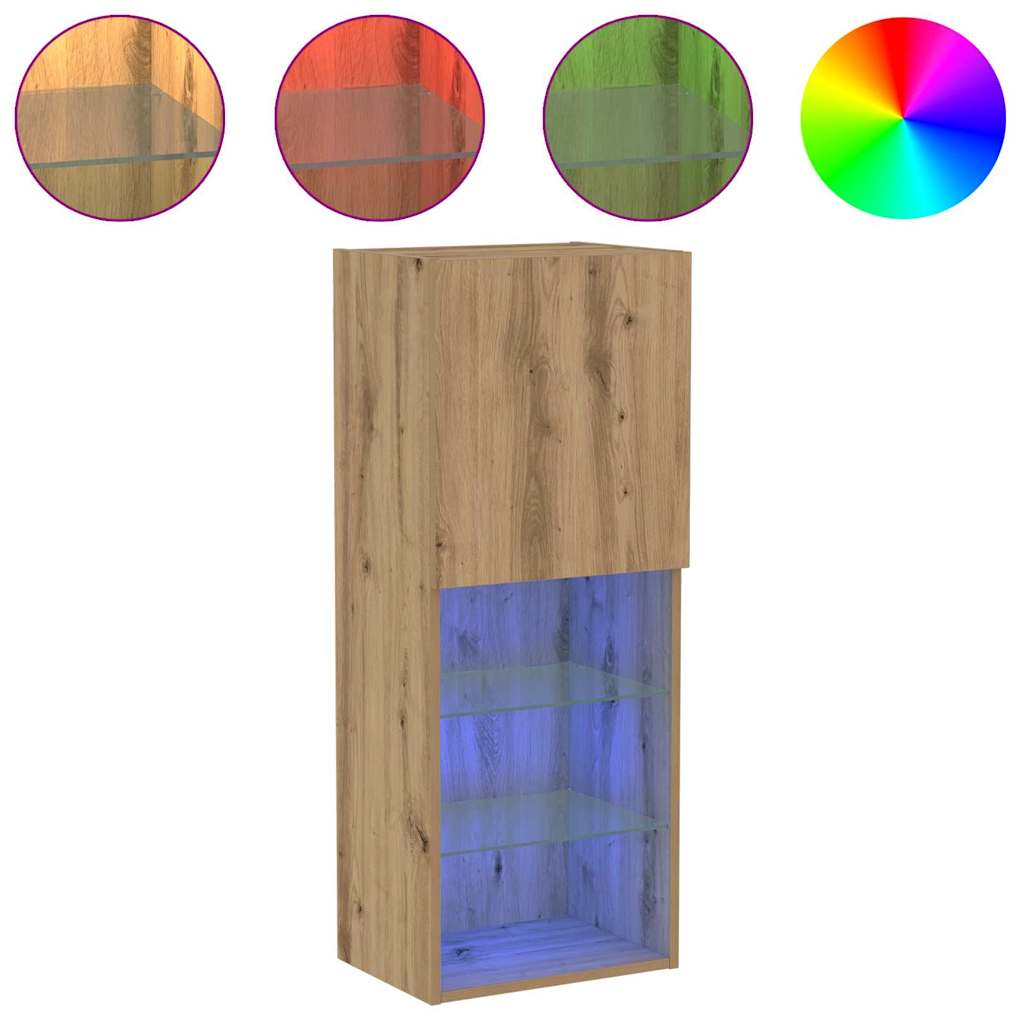 Ensemble meuble TV Chêne artisanal 40,5 x 30 x 102 cm - XIOS