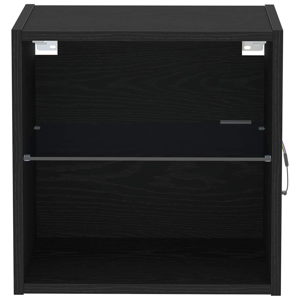 Étagère flottante avec étagère 2 pcs Noir 40 x 28.5 x 40 cm - XIOS