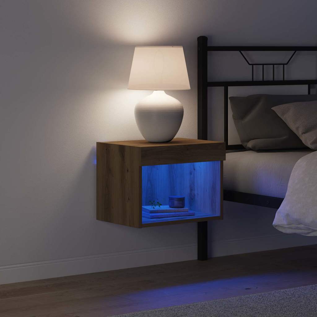 Ensemble meuble TV Chêne artisanal 40 x 30 x 30 cm - XIOS