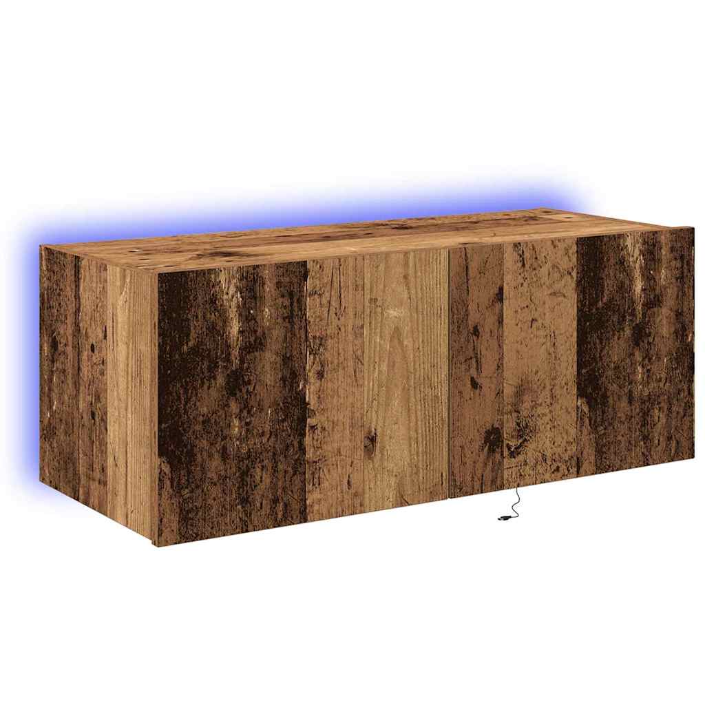 Meuble TV mural Bois Ancien 80 x 35 x 31 cm Bois d'ingénierie