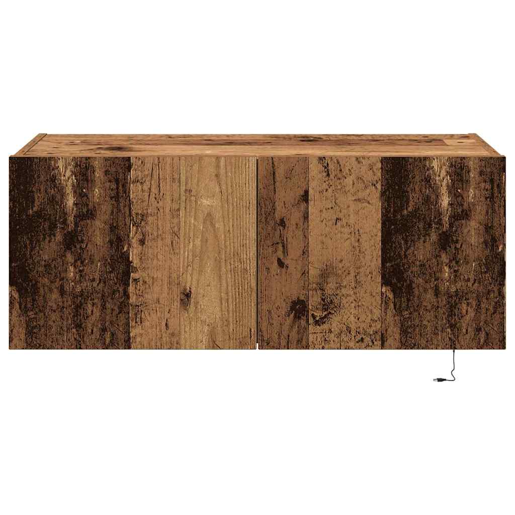 Meuble TV mural 80 x 35 x 31 cm Bois ancien Bois d'ingénierie - XIOS