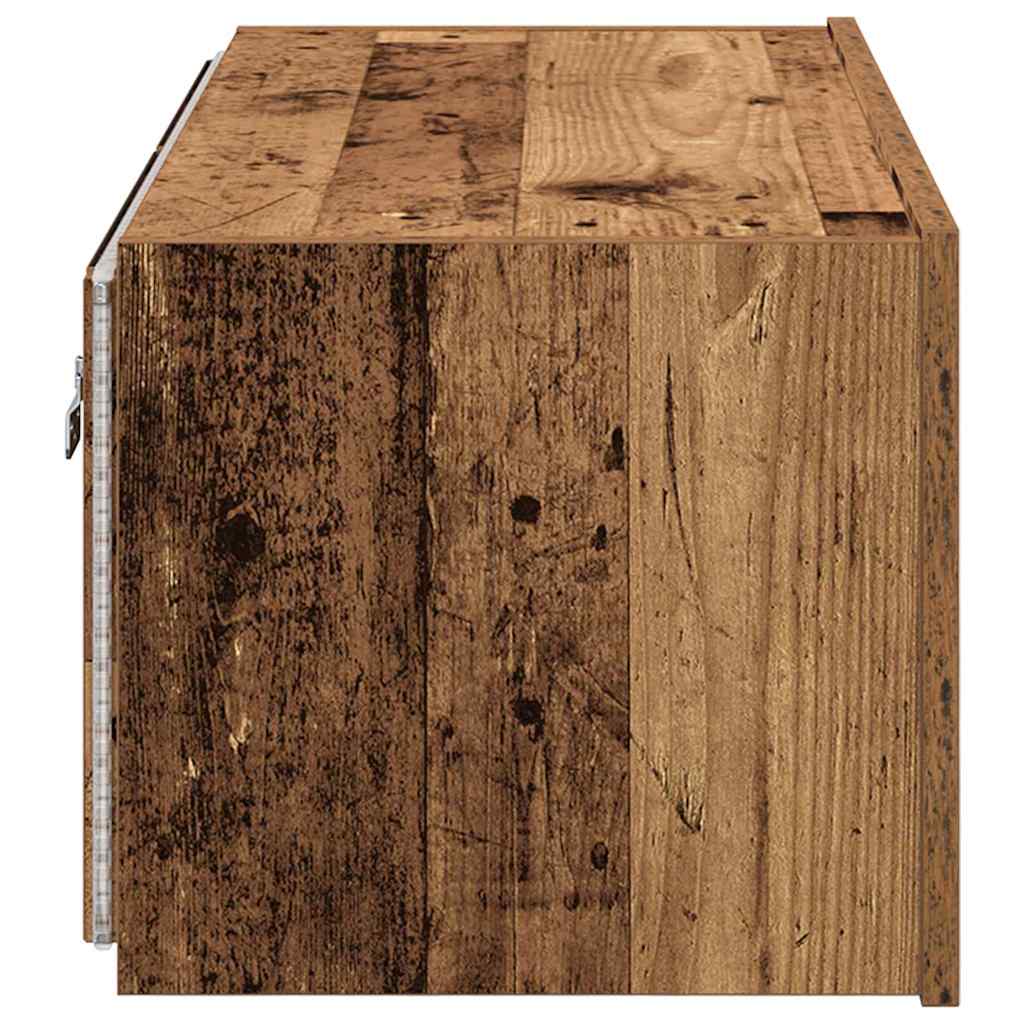 Meuble TV mural Bois Ancien 80 x 35 x 31 cm Bois d'ingénierie - XIOS
