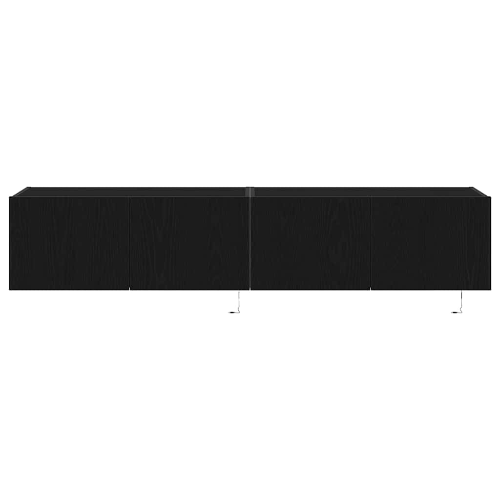 Meuble TV mural Montage mural 2 pcs Chêne noir 80 x 35 x 31 cm - XIOS