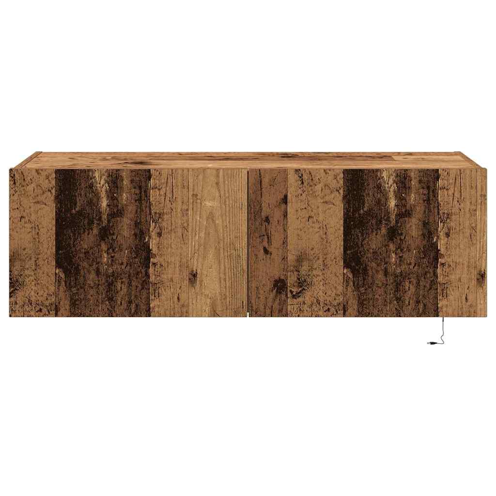 Meuble TV mural 2 pcs Bois Ancien 100 x 35 x 31 cm - XIOS