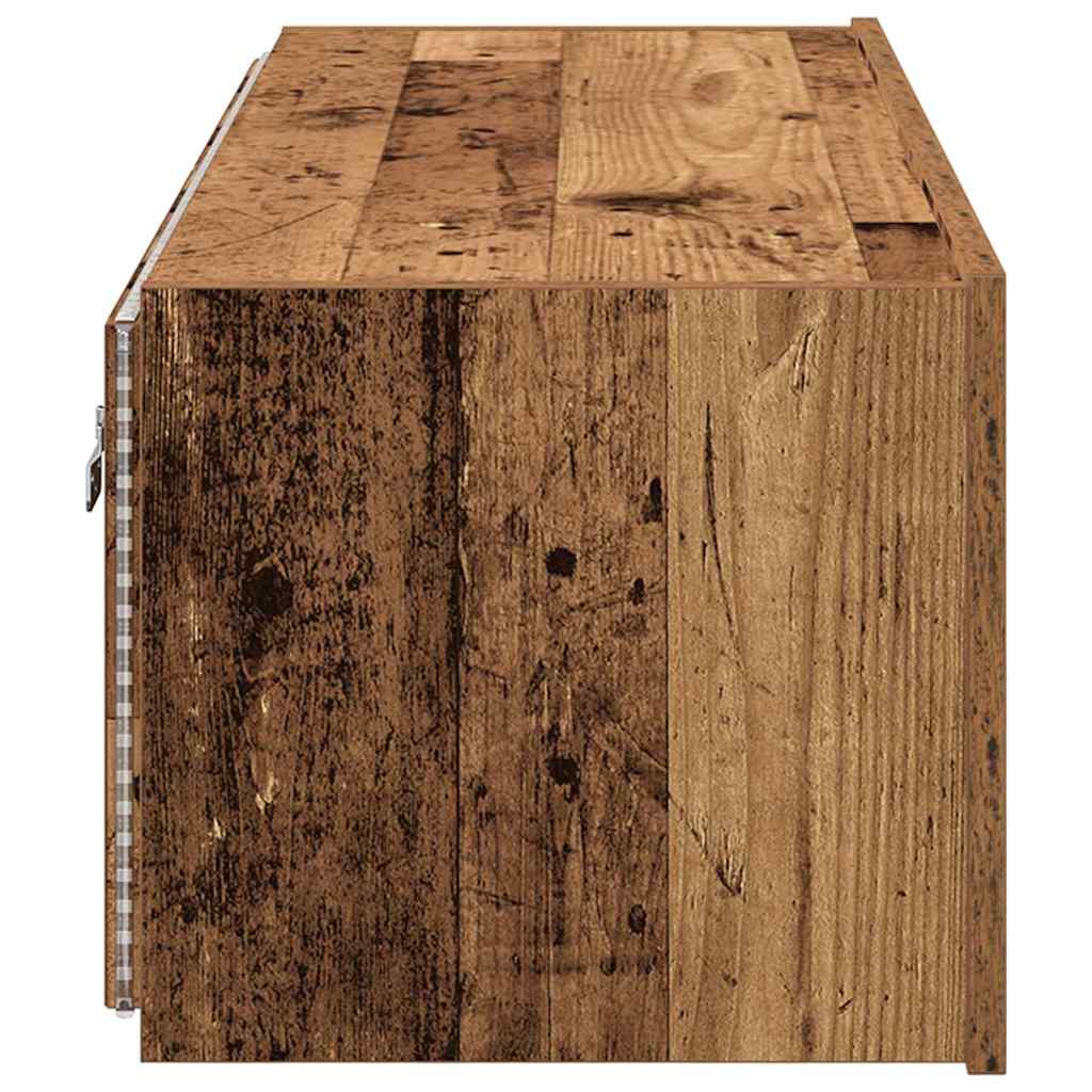 Meuble TV mural 2 pcs Bois Ancien 100 x 35 x 31 cm - XIOS