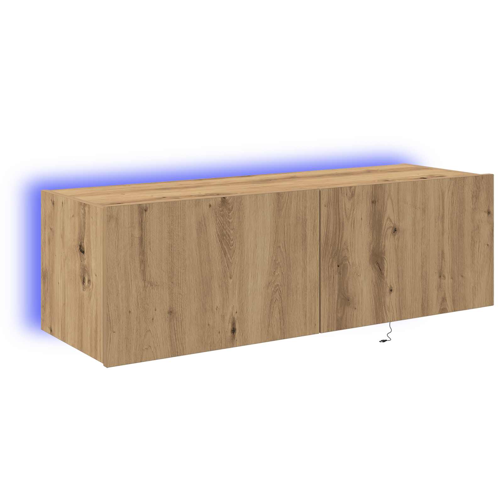 Meuble TV mural 100 x 35 x 31 cm Chêne artisanal - XIOS