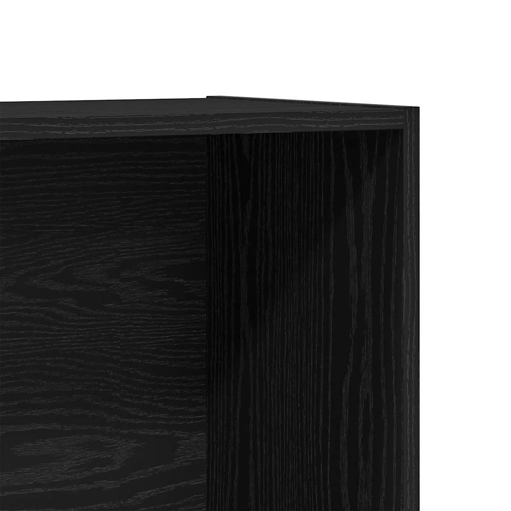 Bibliothèque en chêne noir 80x30x189 cm bois d'ingénierie - XIOS