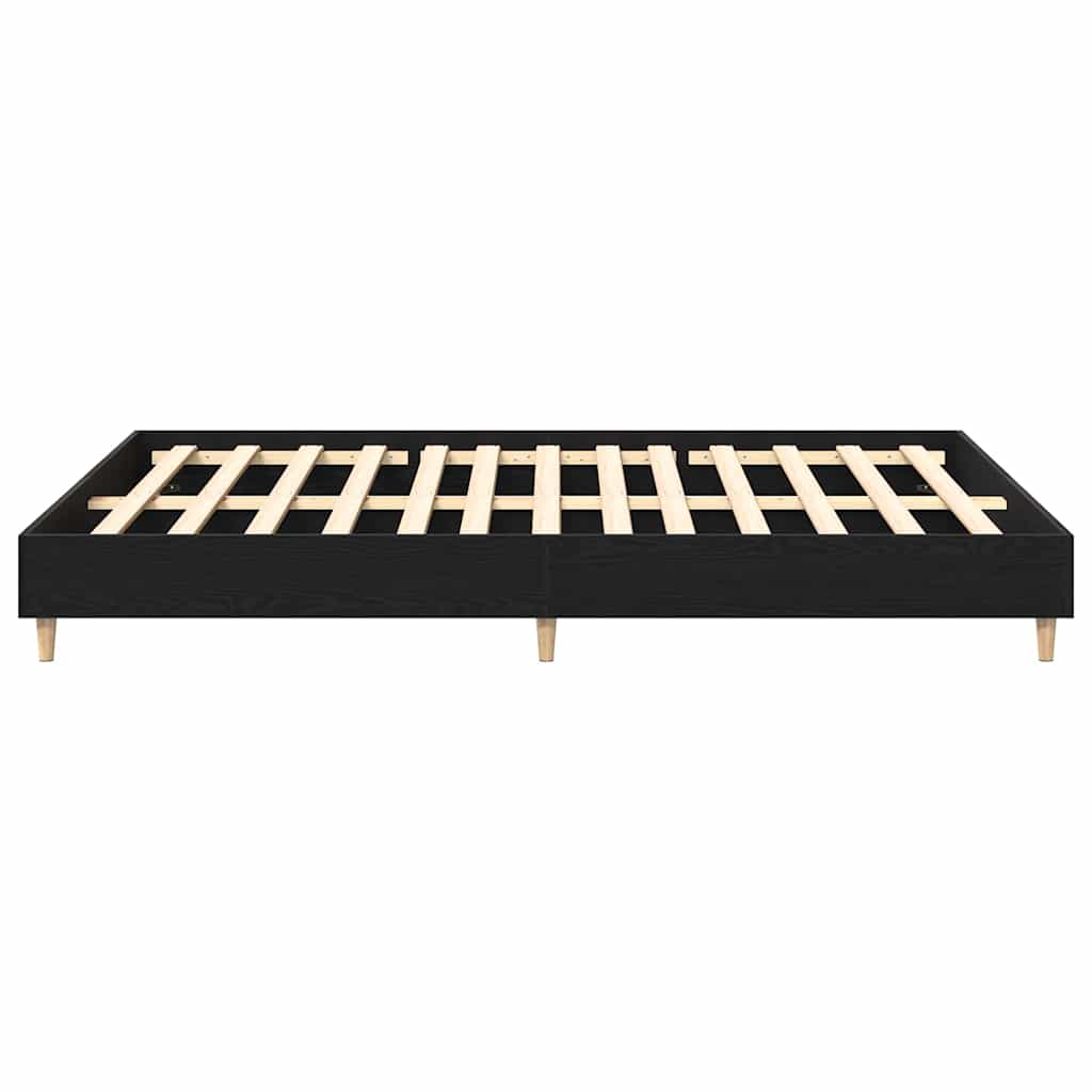 Cadre de lit Chêne noir 140 x 200 cm Bois d'ingénierie - XIOS
