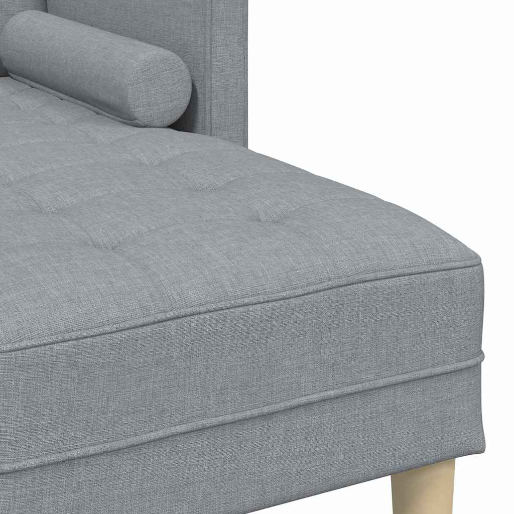 Ensemble de Canapés avec coussin Gris clair Polyester