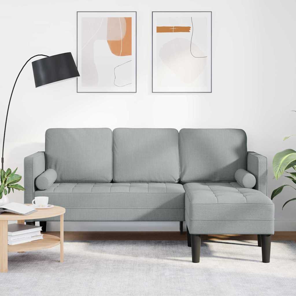 Ensemble de Canapés Gris clair 173 x 131 x 67 cm tissu - XIOS